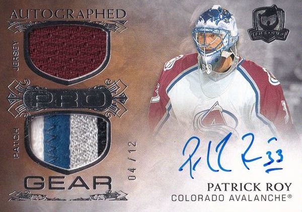 AUTO jersey patch PATRICK ROY 20-21 UD The CUP Autographed Gear /12